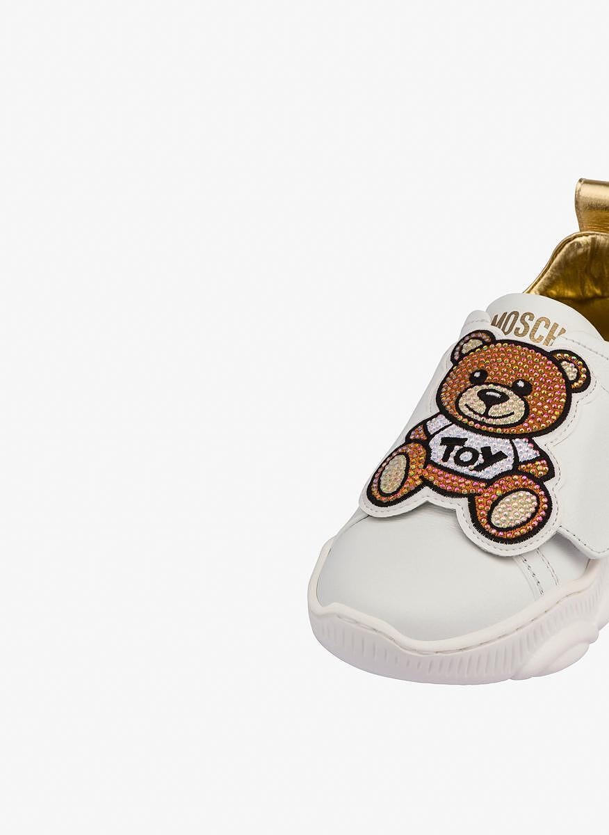 Кецове с декоративни камъни Moschino Kids