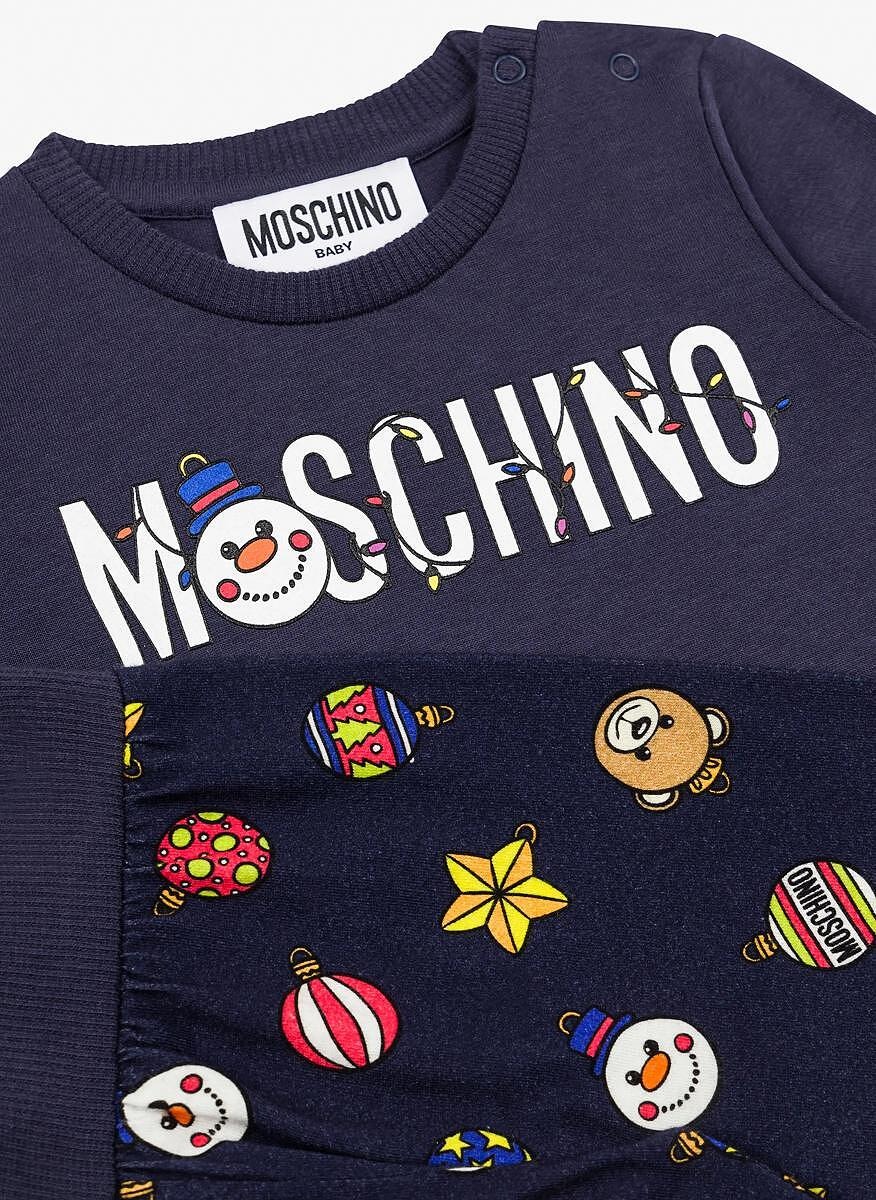 Спортен комплект с тематичен принт Moschino Kids