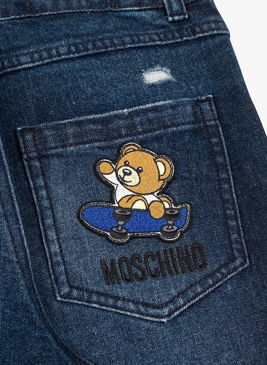 Деним 'Teddy Bear skater' Moschino Kids
