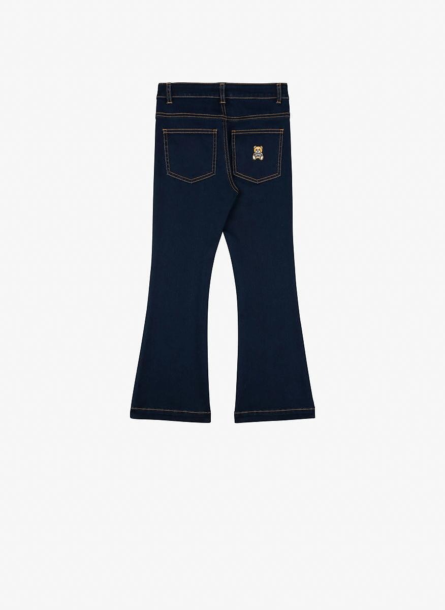 Разкроен деним Moschino Kids