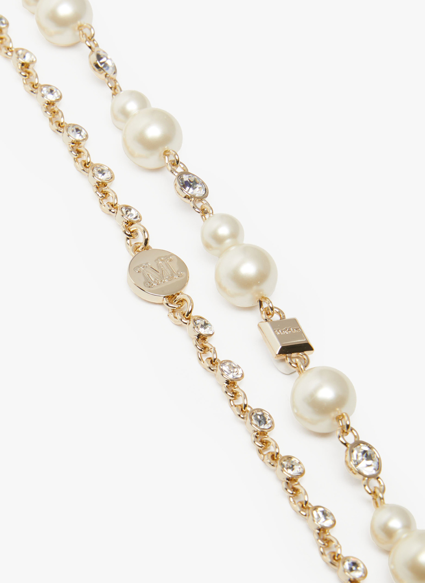Колие с декоративни перли 'Double chain' Max Mara Nevis