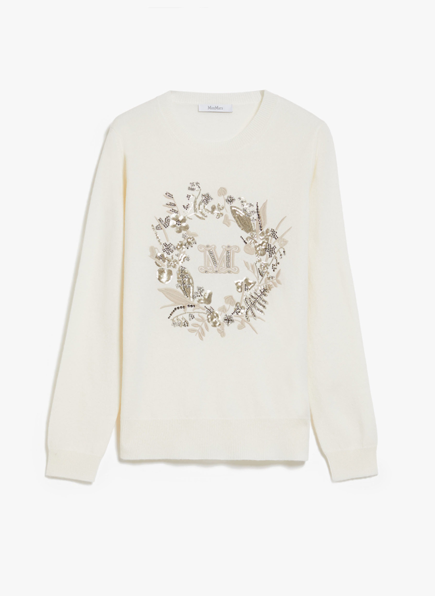 Пуловер с бродерия Max Mara Bari 