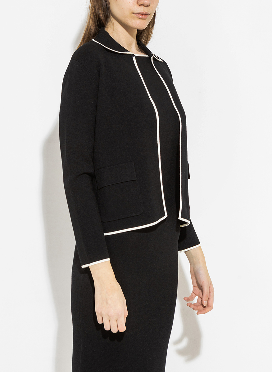 Жилетка с контрастен кант Max Mara Studio Legge 