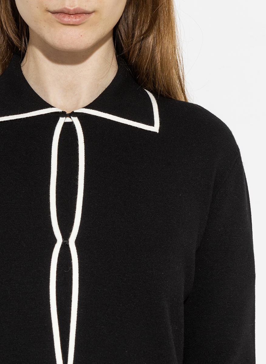 Жилетка с контрастен кант Max Mara Studio Legge 