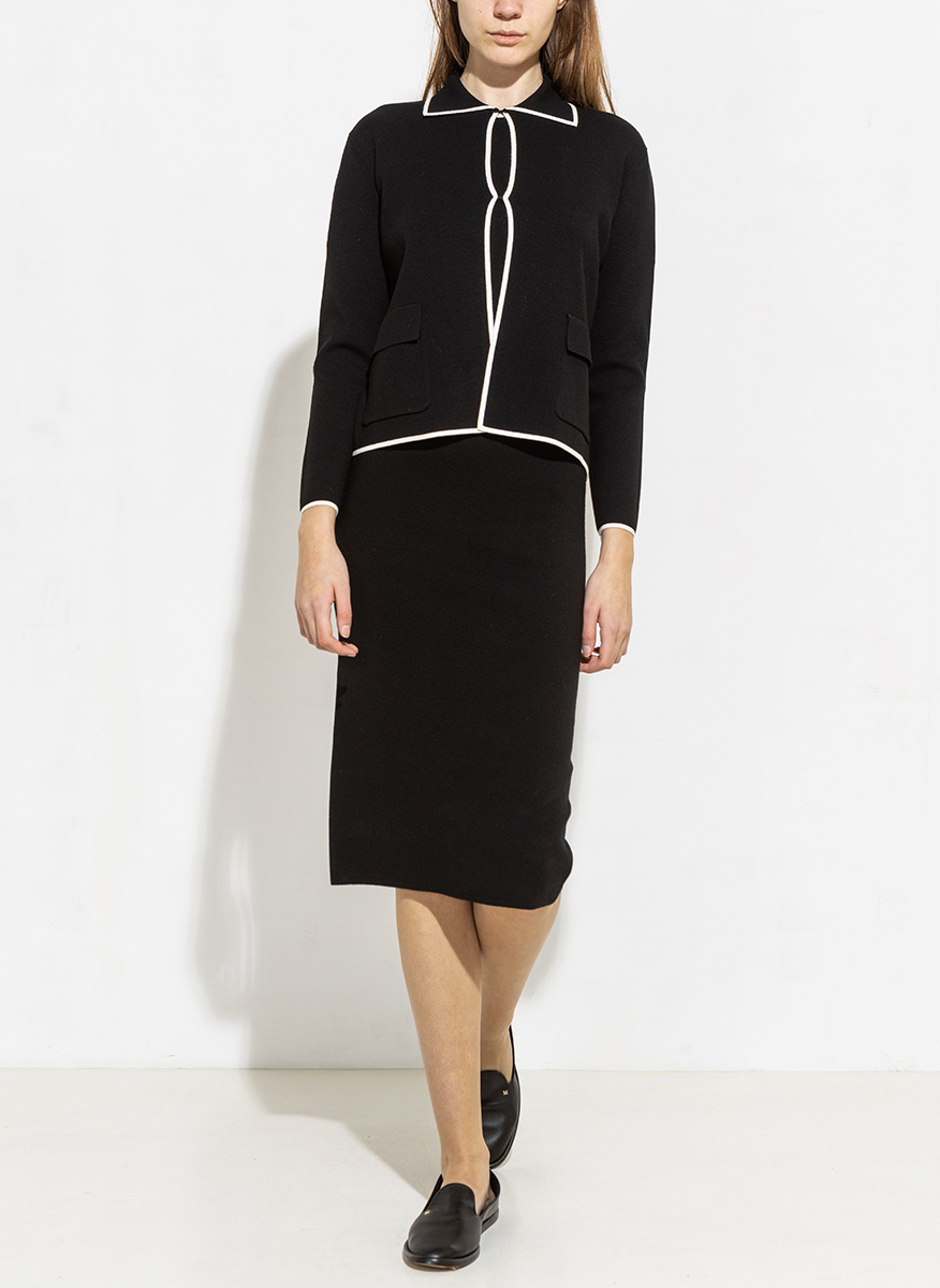 Жилетка с контрастен кант Max Mara Studio Legge 