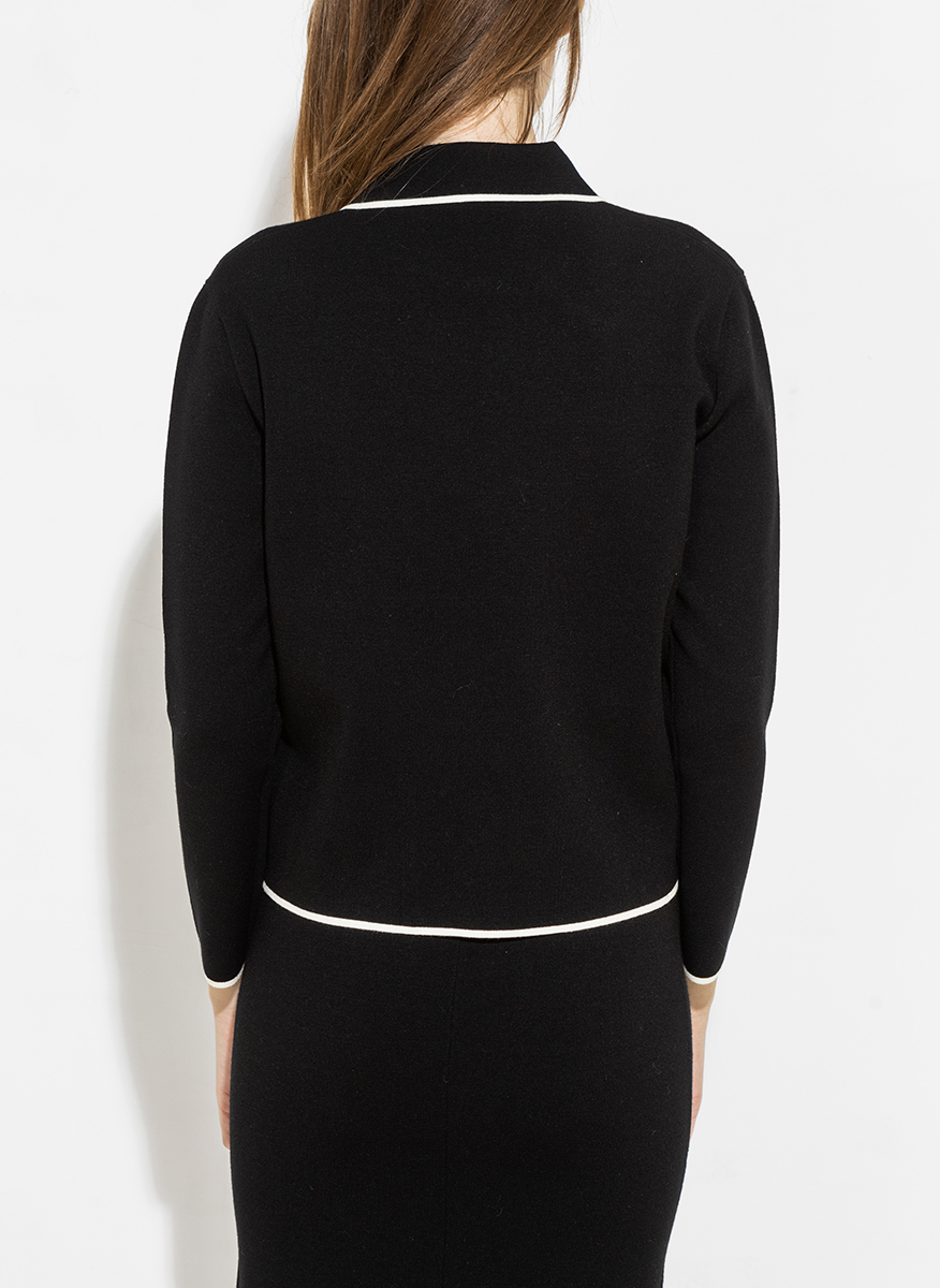 Жилетка с контрастен кант Max Mara Studio Legge 