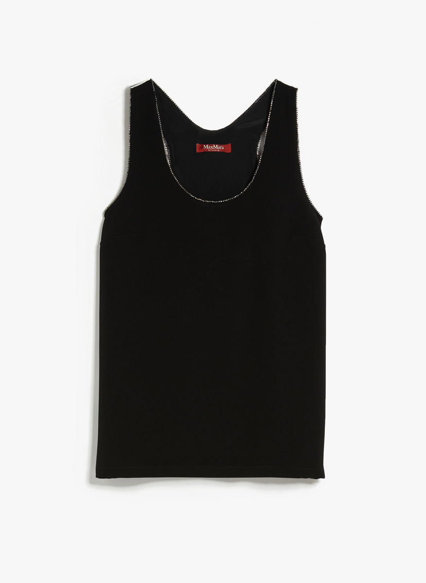 Топ с декоративни кристали Max Mara Leisure Nemi 
