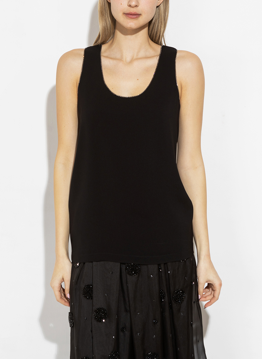 Топ с декоративни кристали Max Mara Leisure Nemi 