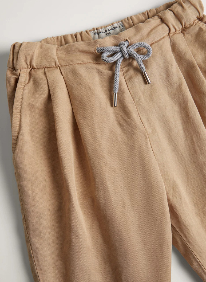 Панталон с лен Brunello Cucinelli Kids 8-10