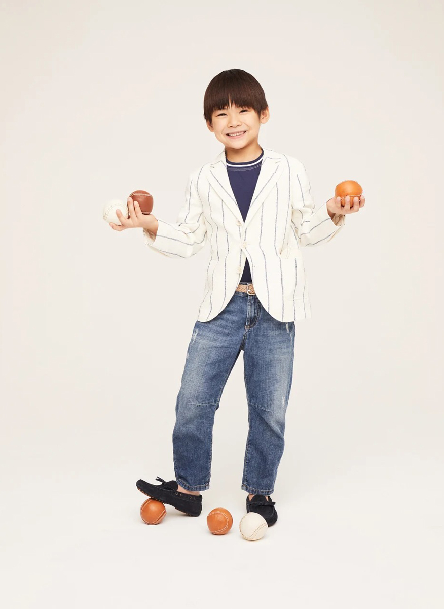 Раирано сако с лен Brunello Cucinelli Kids 12