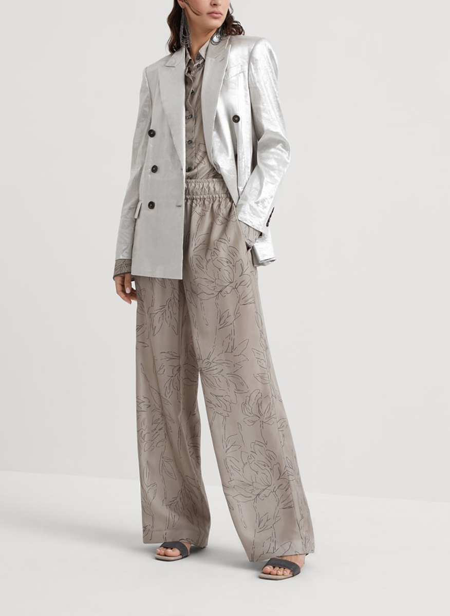 Блейзър с метален ефект Brunello Cucinelli