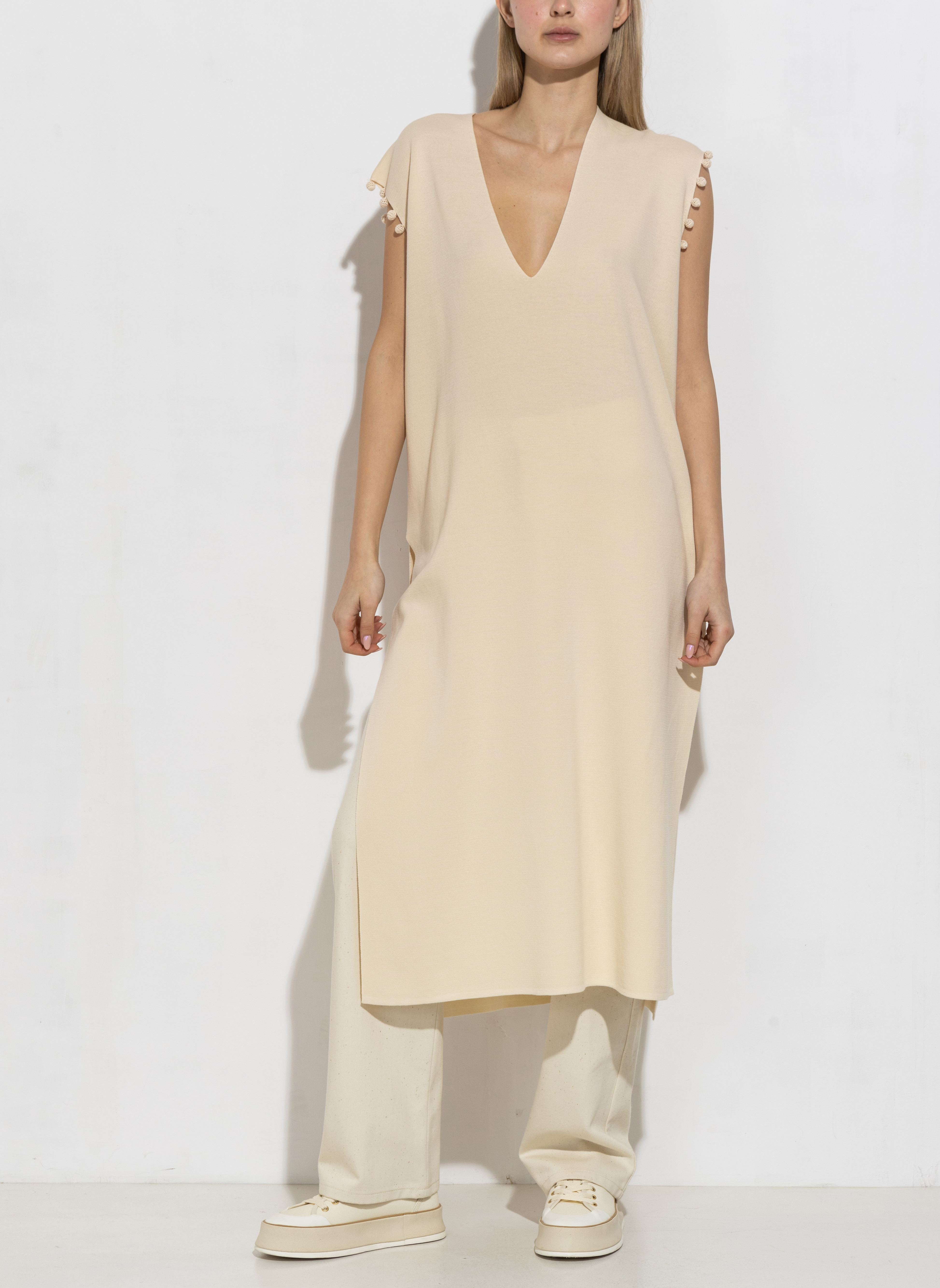 Рокля с разрез Max Mara Alpe