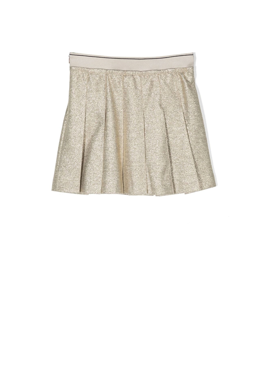 Плисирана пола с метален ефект Brunello Cucinelli Kids 12