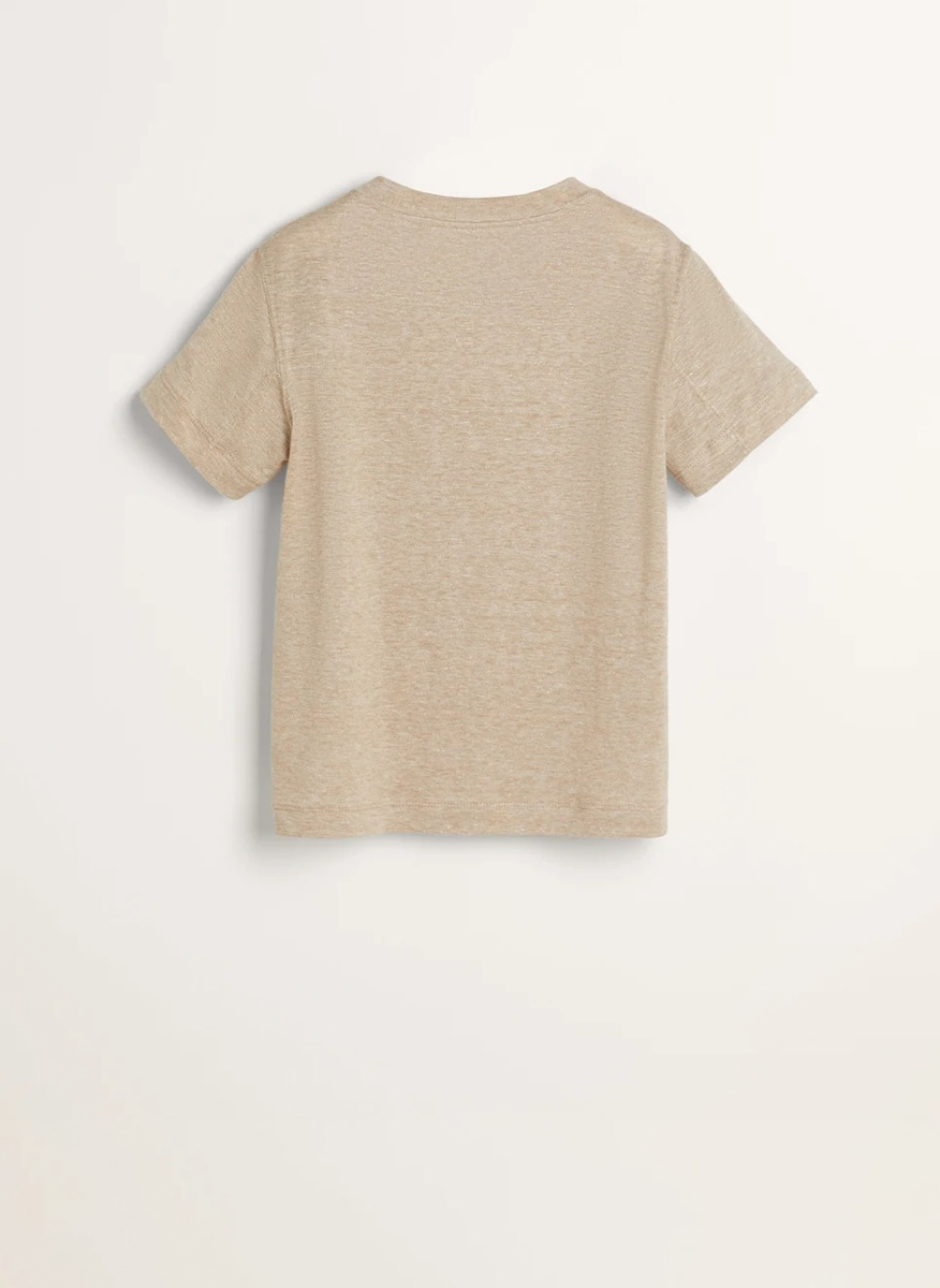 Тишърт с лен 'The Golden Age' Brunello Cucinelli Kids 12