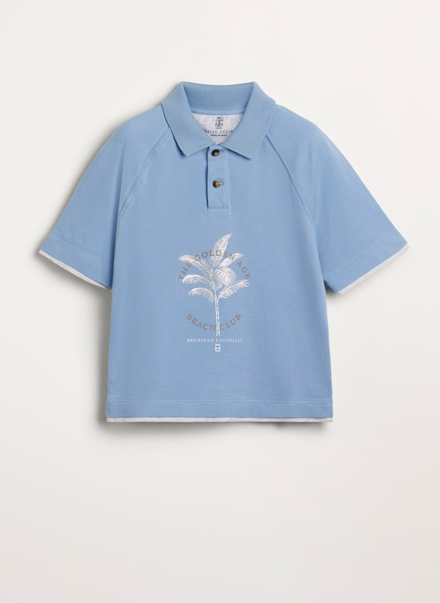 Полошърт с принт Brunello Cucinelli Kids 6