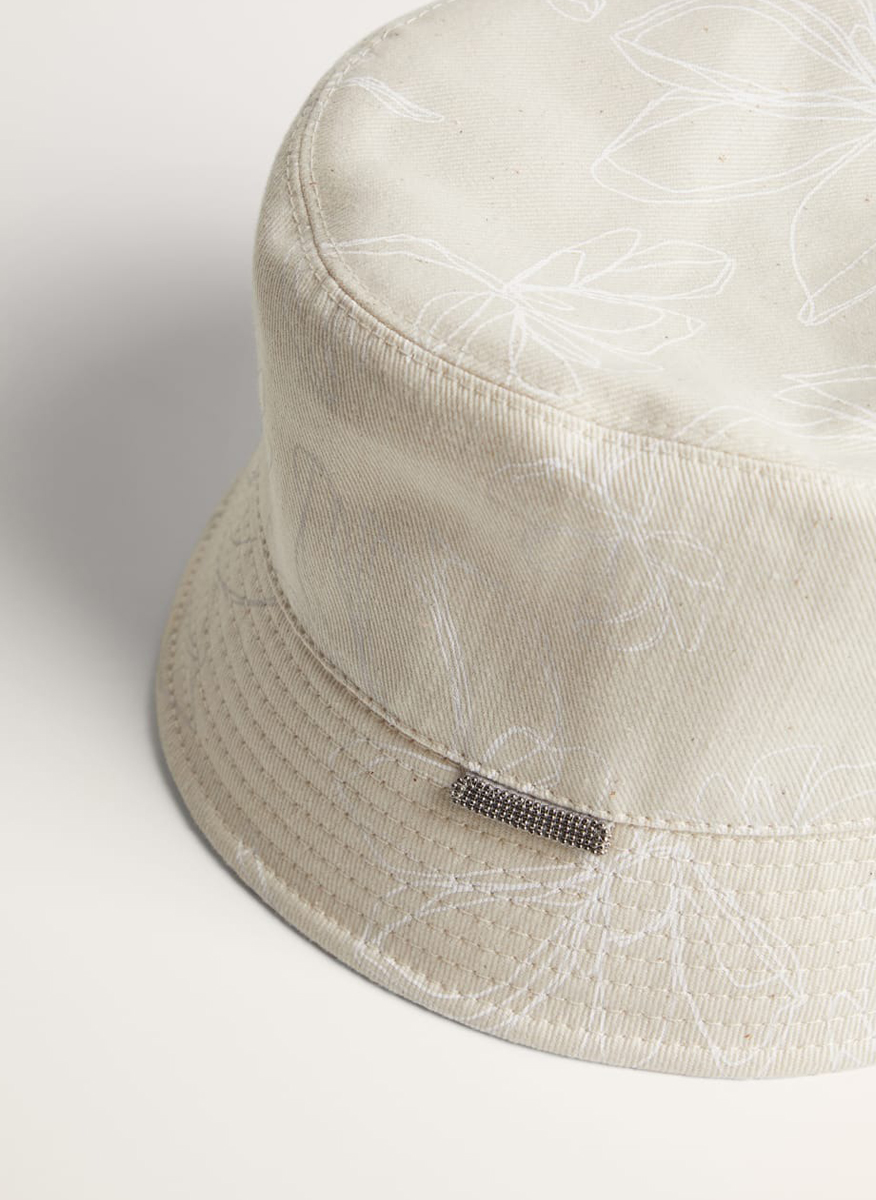 Шапка от деним с монили Brunello Cucinelli Kids S