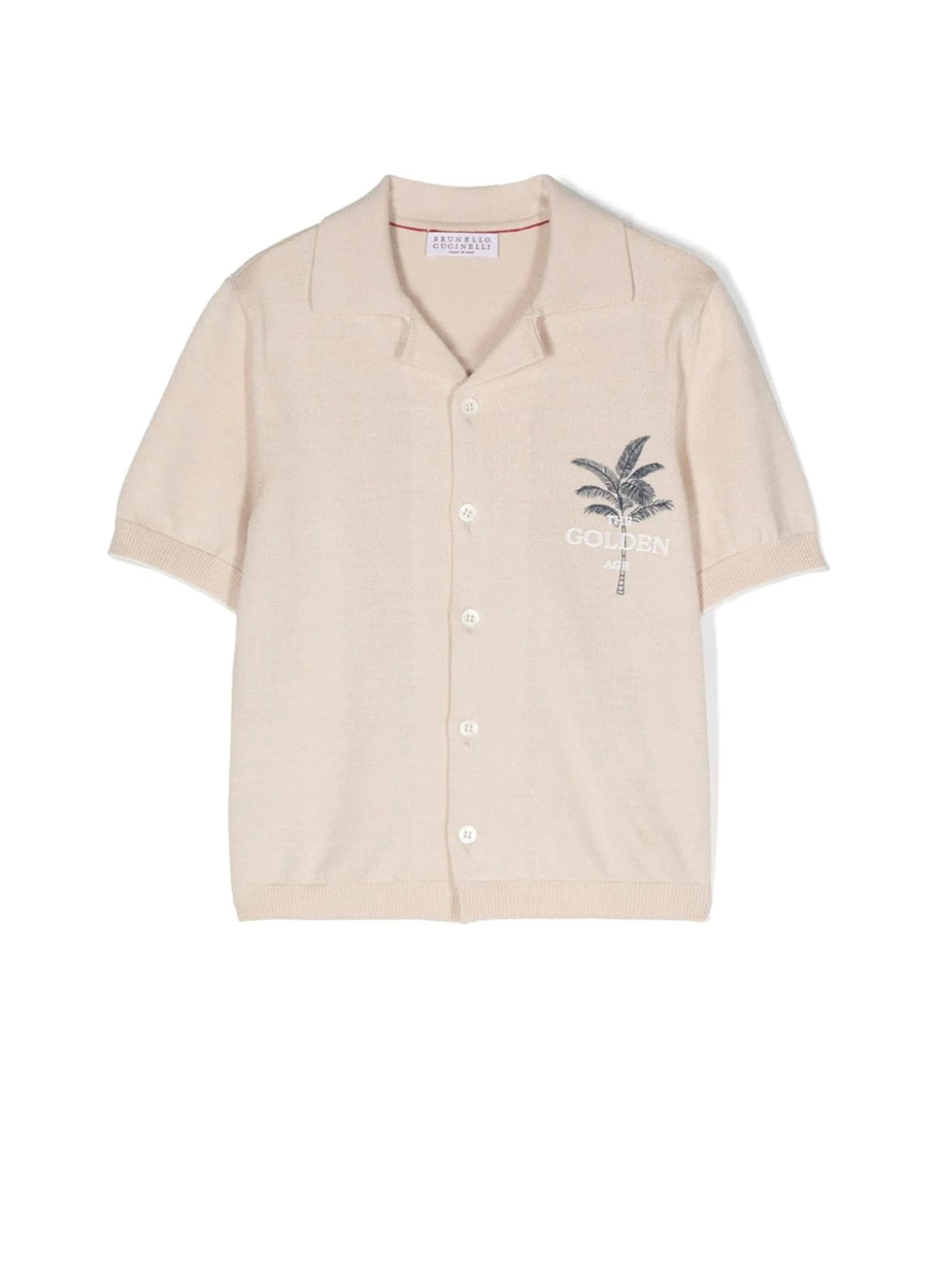 Риза от фино плетиво Brunello Cucinelli Kids 6