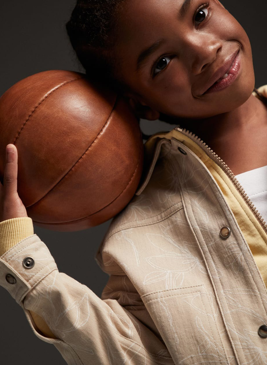 Яке от деним с принт Brunello Cucinelli Kids 10