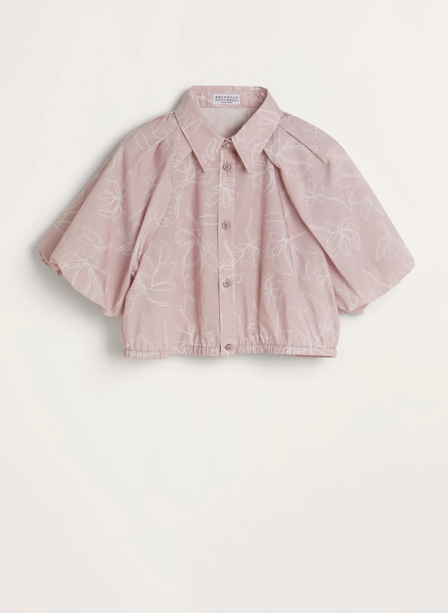 Риза с цялостен принт Brunello Cucinelli Kids 6