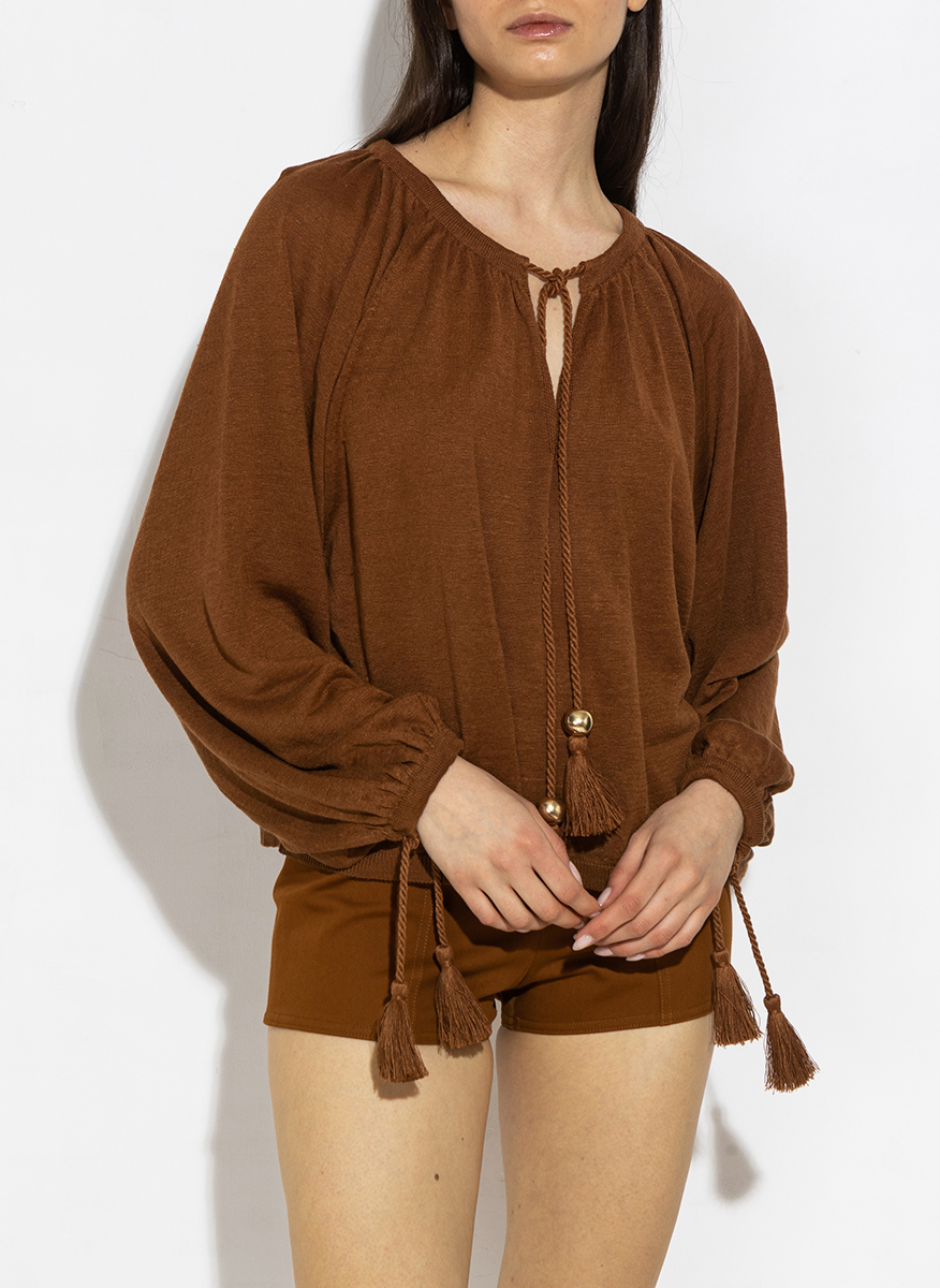 Блуза от лен Max Mara Quirite