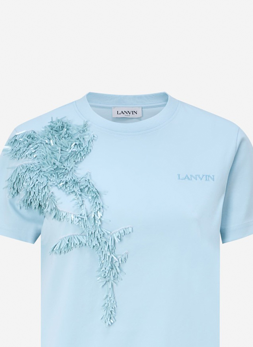 Тишърт с бродерия 'Flower Patch' Lanvin 