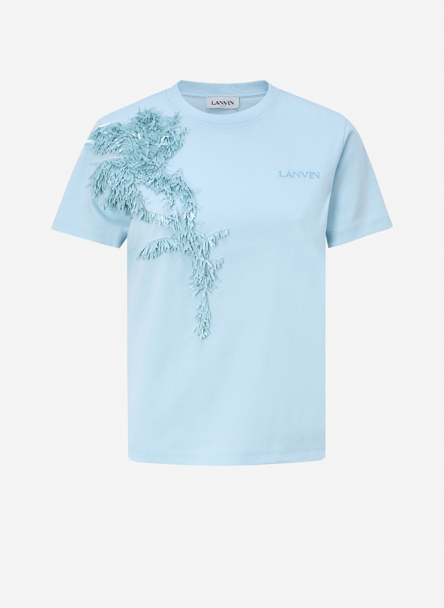 Тишърт с бродерия 'Flower Patch' Lanvin 