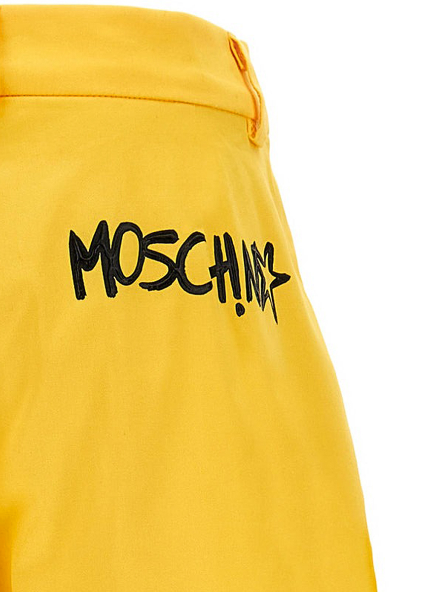 Къс панталон с лого принт Moschino Kids