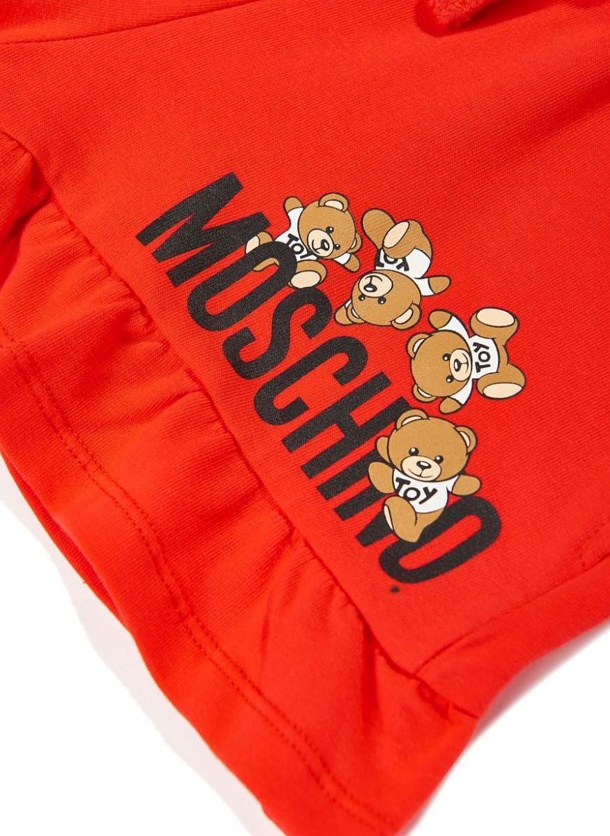 Къс панталон с лого принт Moschino Kids