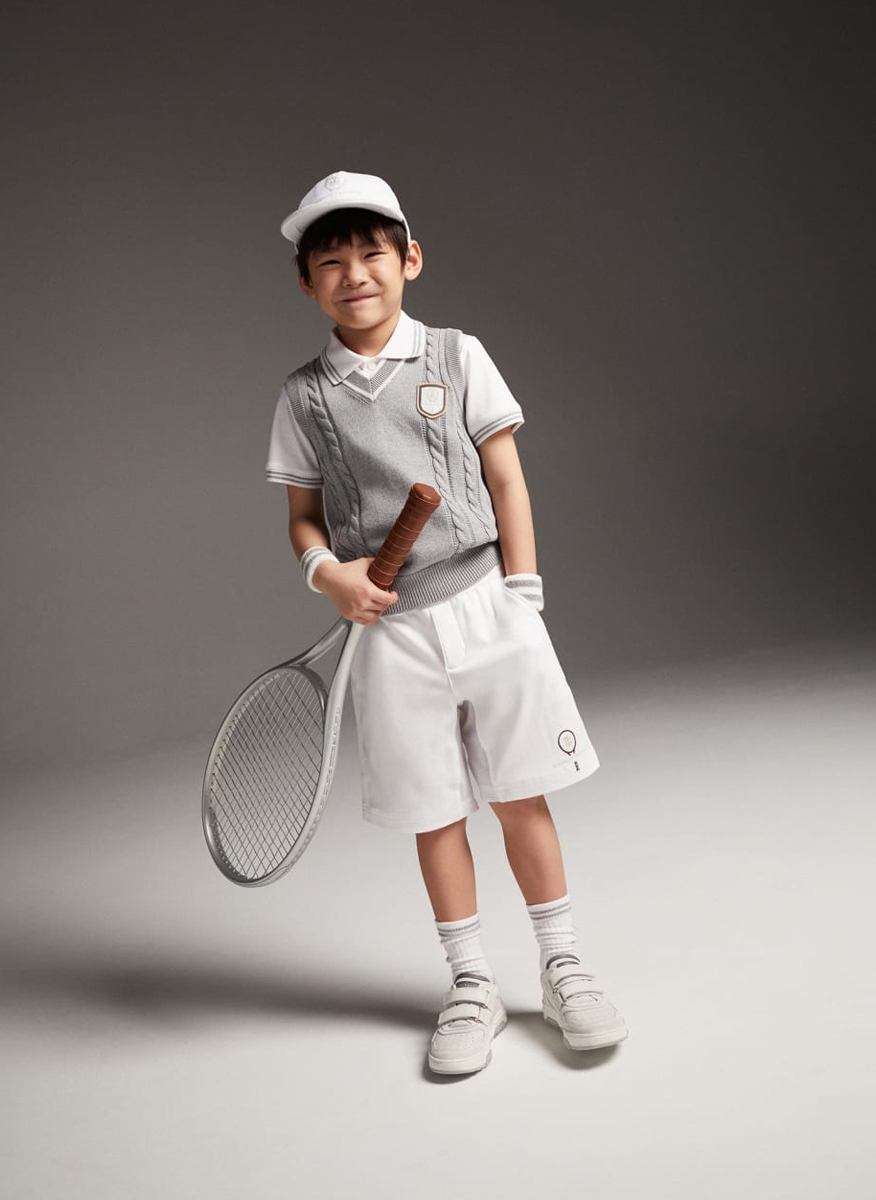 Къс спортен панталон Brunello Cucinelli Kids 12