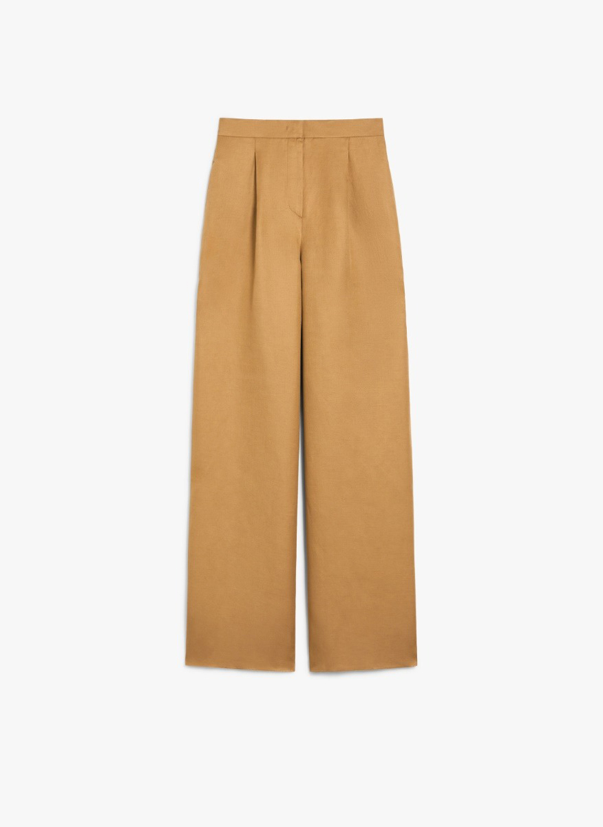 Wide trousers in silk and linen Max Mara Colonia