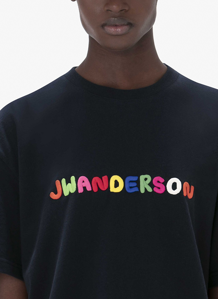 Тишърт с бродерия J.W. Anderson