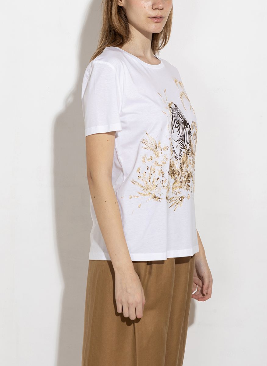 Тишърт с принт Max Mara Studio Rita