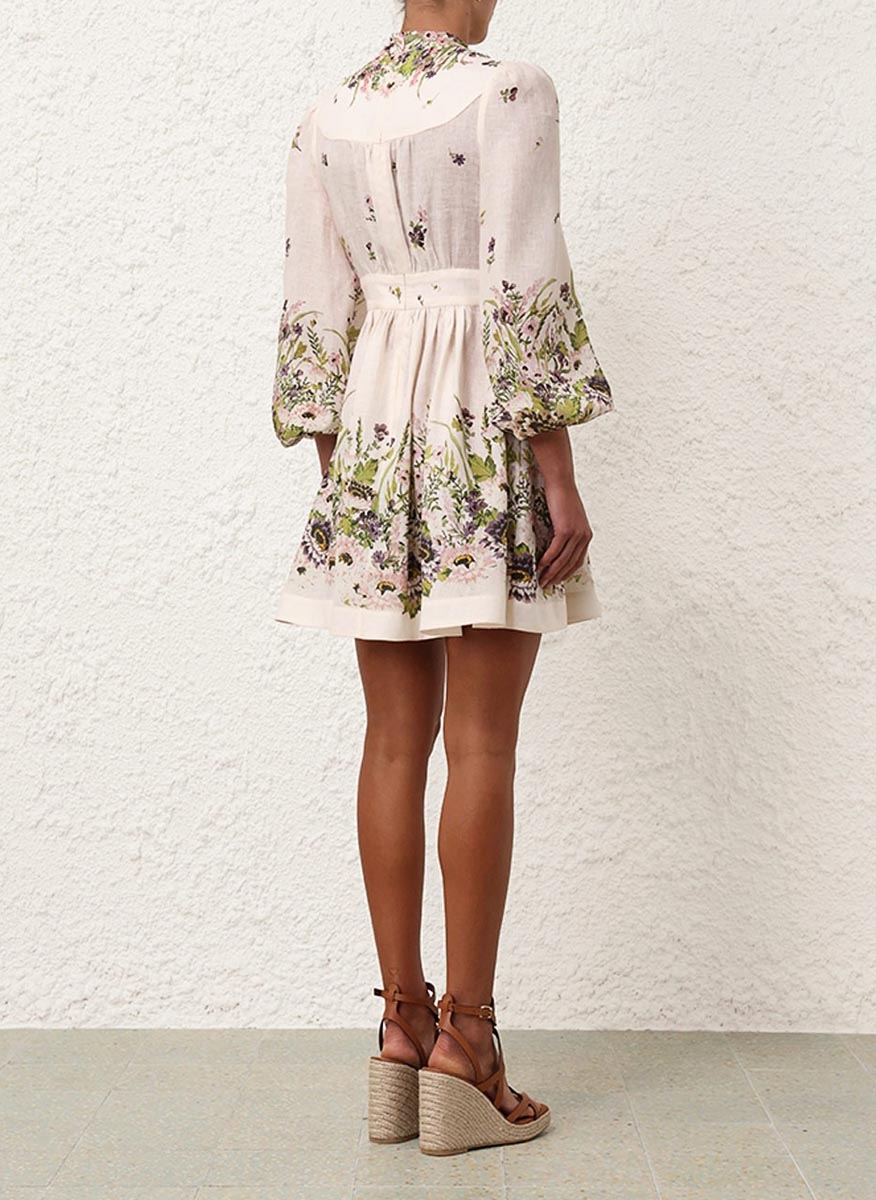 Halliday Plunge Linen Dress Zimmermann