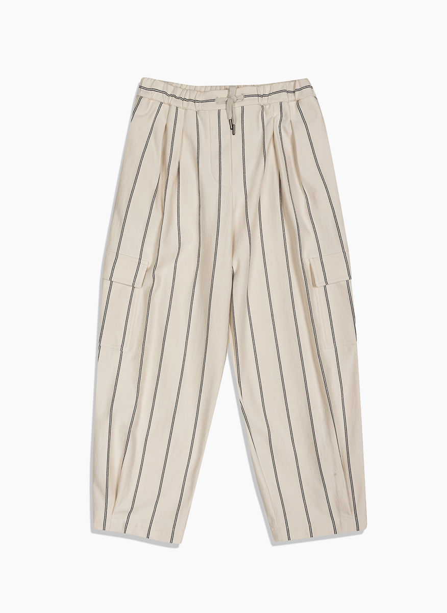 Панталон с блестящи райета Brunello Cucinelli Kids 6