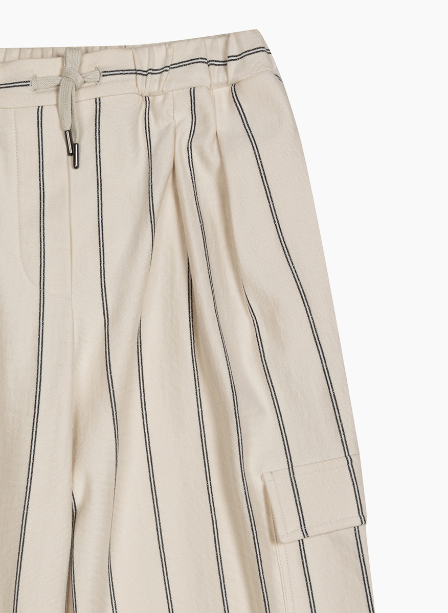 Панталон с блестящи райета Brunello Cucinelli Kids 6