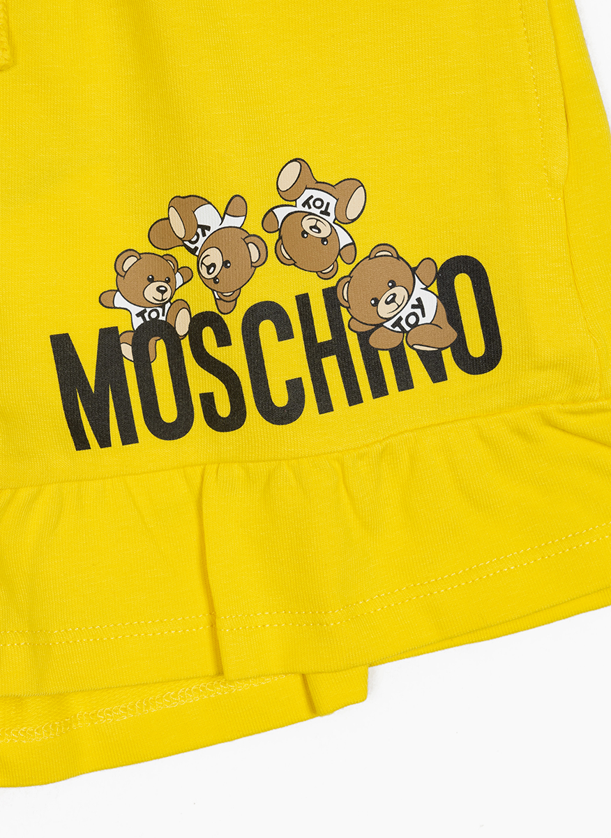 Къс панталон с лого принт Moschino Kids