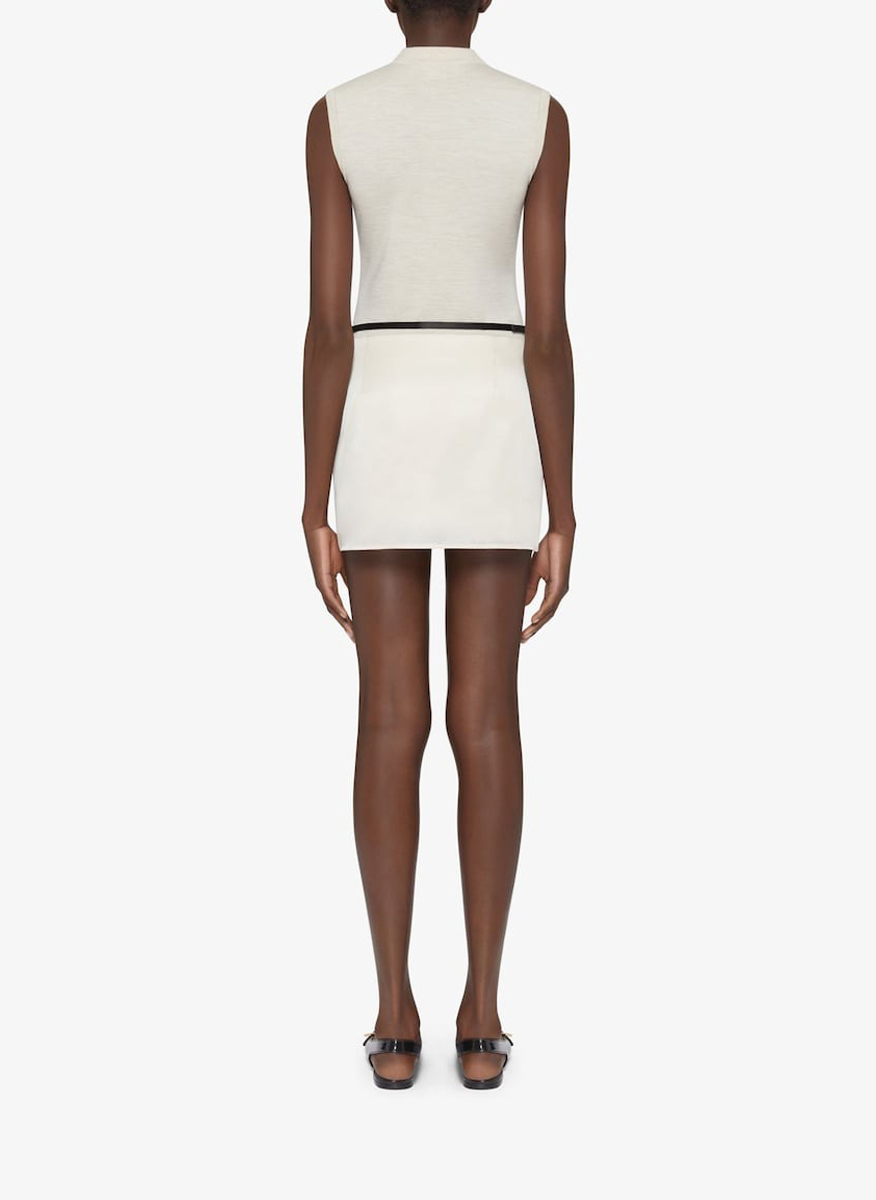 Givenchy wool top with leather detail