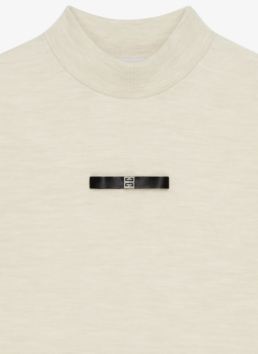 Givenchy wool top with leather detail