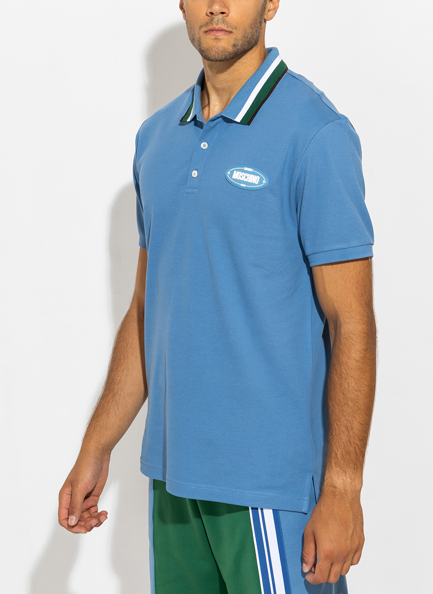 Moschino polo shirt with stripe detail