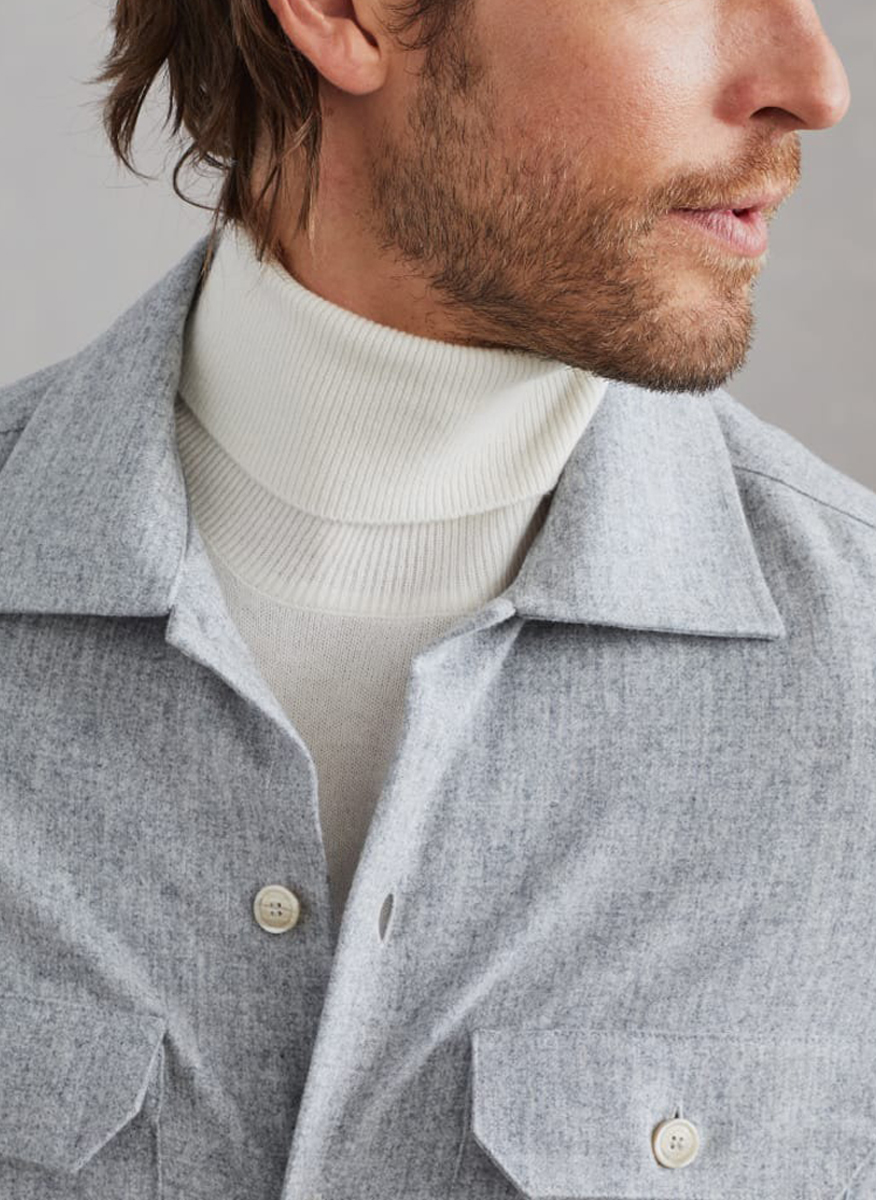 Brunello Cucinelli overshirt in virgin wool