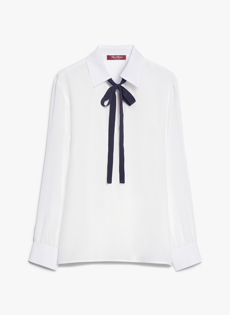 Копринена блуза с панделка Max Mara Studio Ubicato