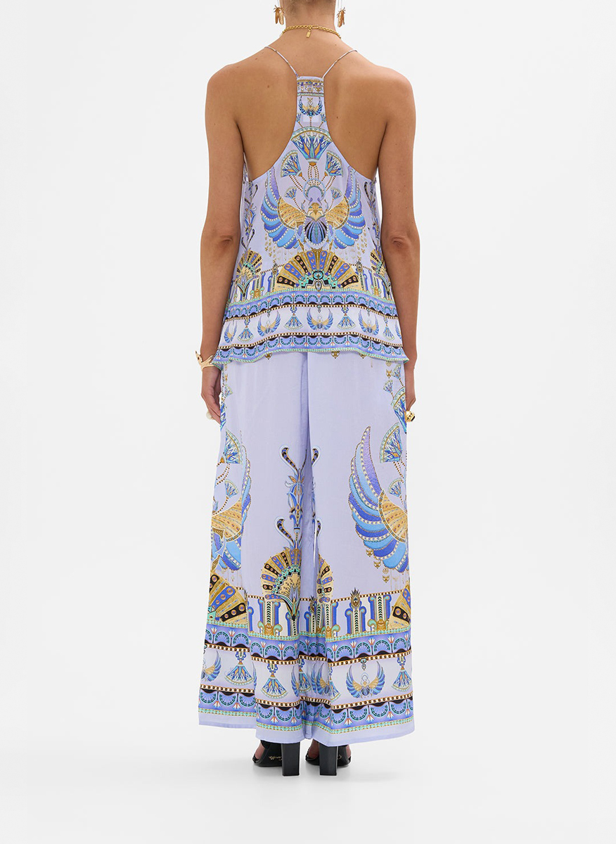 Camilla 'Under Scarab Skies' silk top