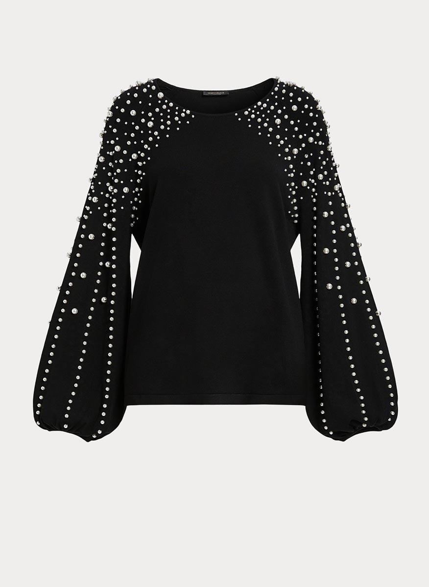 Marina Rinaldi Nelson sweater with pearls