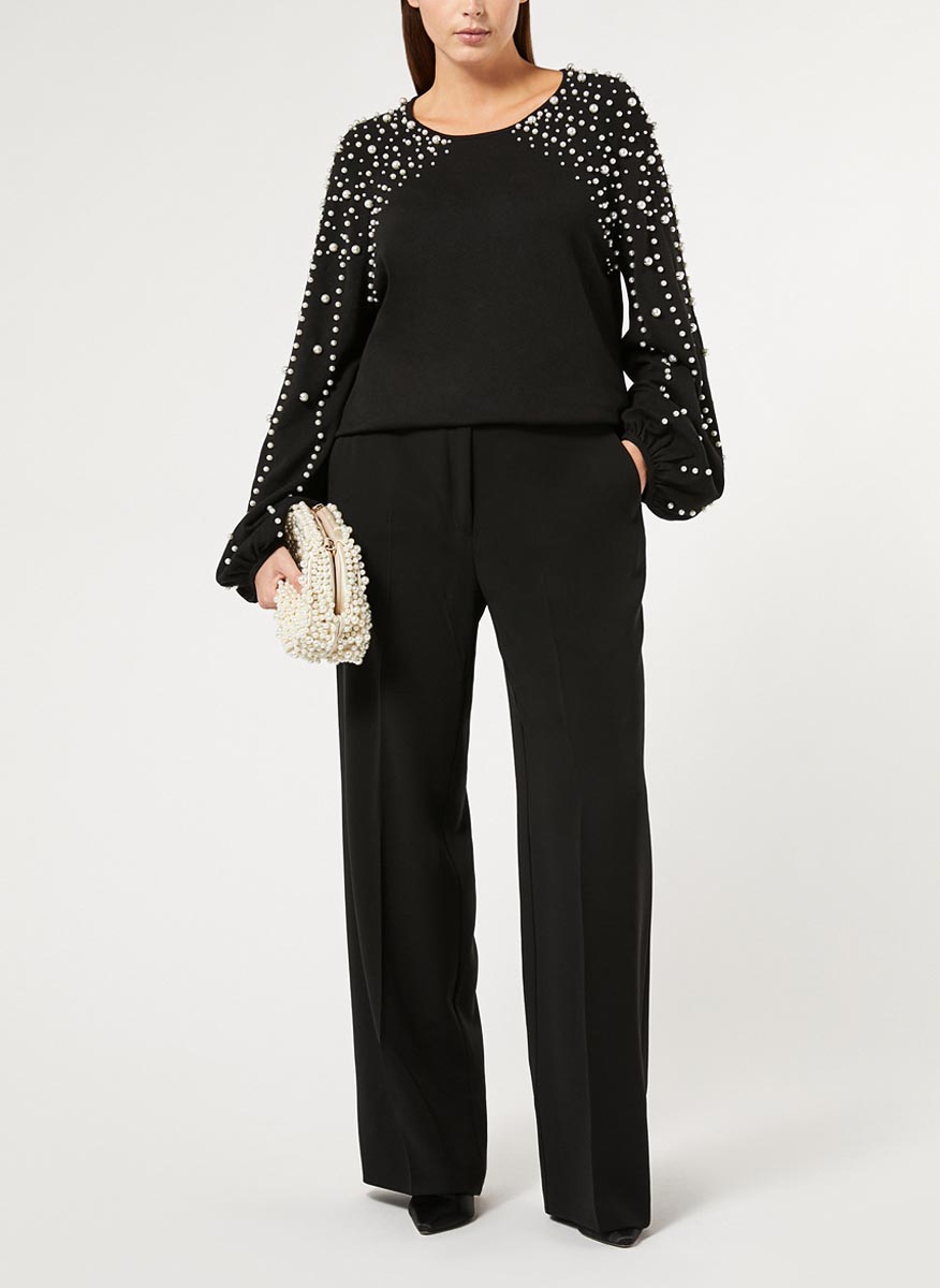 Marina Rinaldi Nelson sweater with pearls