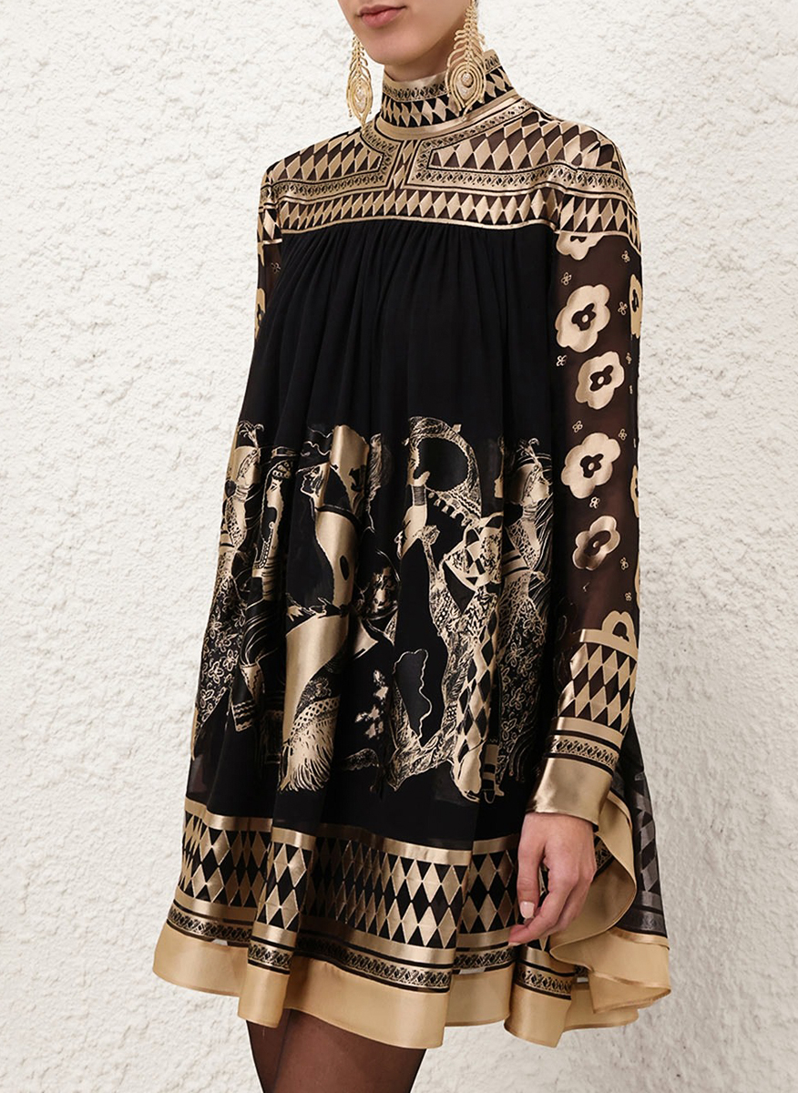 Zimmermann 'Illustration Otto' silk blend mini dress