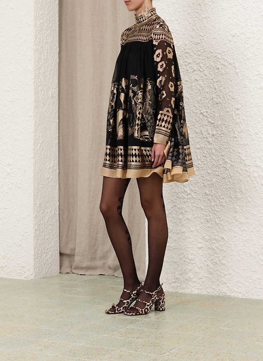 Zimmermann 'Illustration Otto' silk blend mini dress