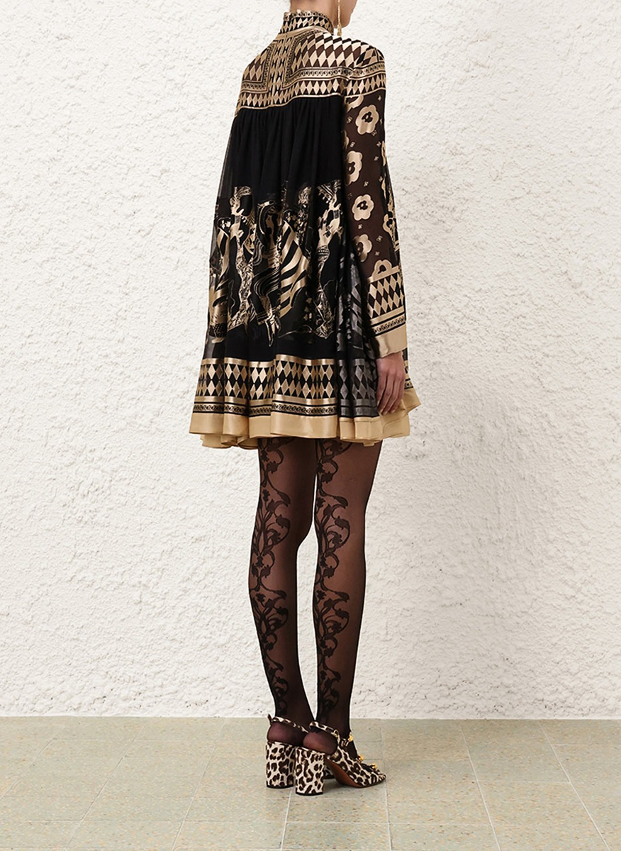 Zimmermann 'Illustration Otto' silk blend mini dress