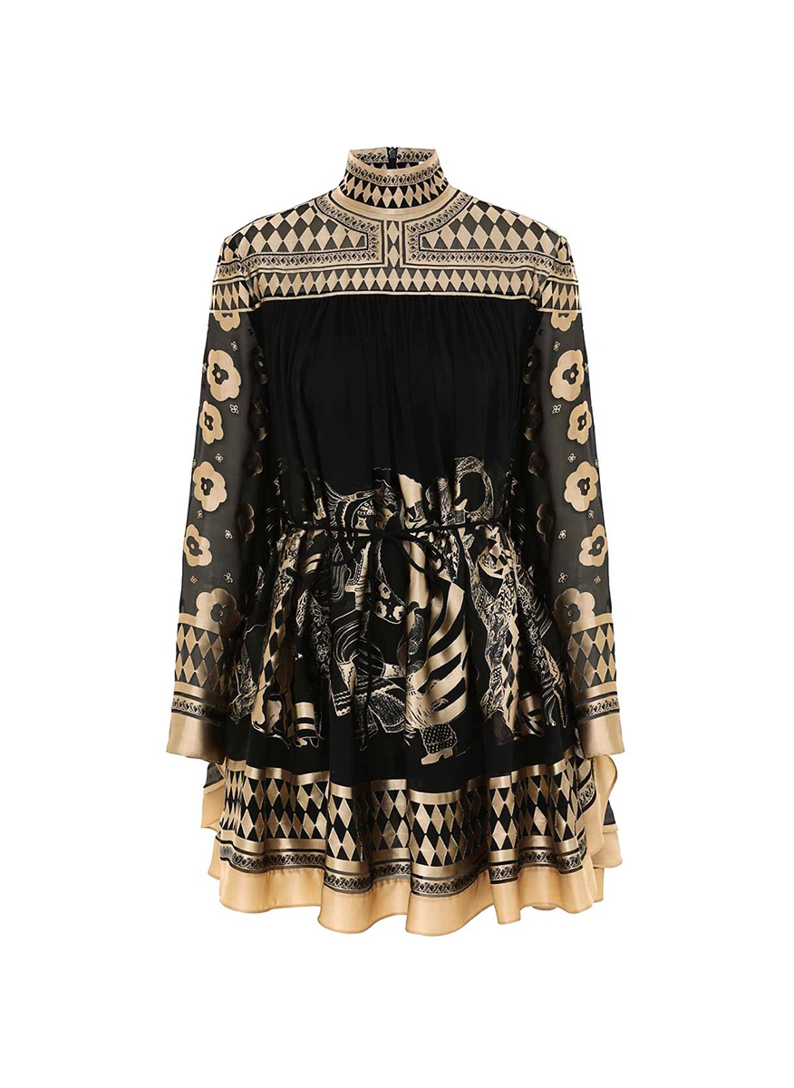 Zimmermann 'Illustration Otto' silk blend mini dress