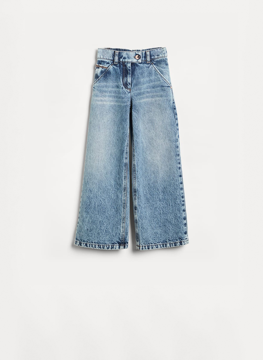 Разкроен деним с монили Brunello Cucinelli Kids 8