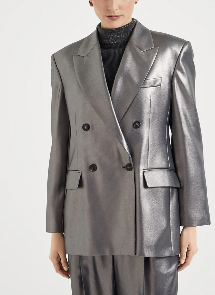 Сако с метален ефект Brunello Cucinelli